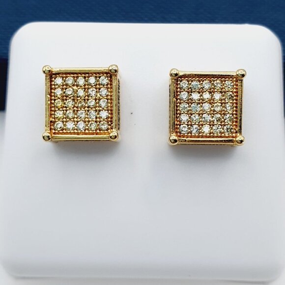 Cubic Zirconia Earrings | 9.0 CTW Round and Pear 14K Drop  \